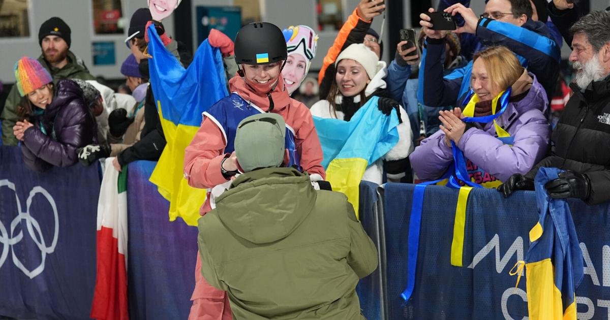 She said yes: Ukrainian big air skier gets engaged on Valentine's Day at the Olympics