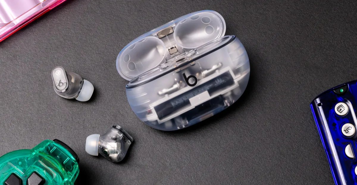 The see-through Beats Studio Buds Plus are more than 40 percent off for Presidents Day