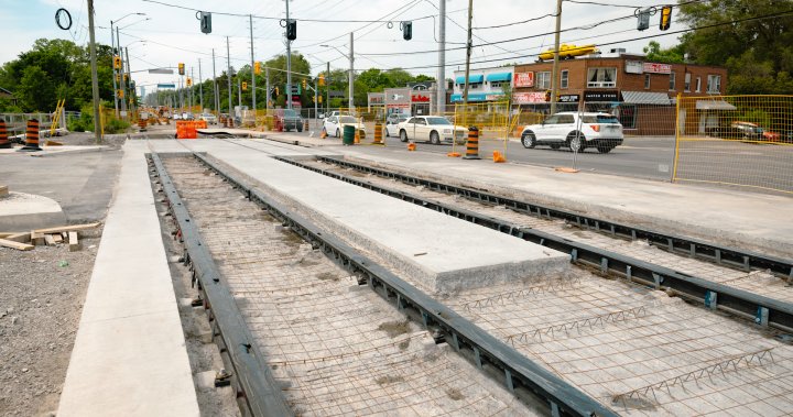 Large portions of Hurontario LRT track still not laid, intersections unfinished