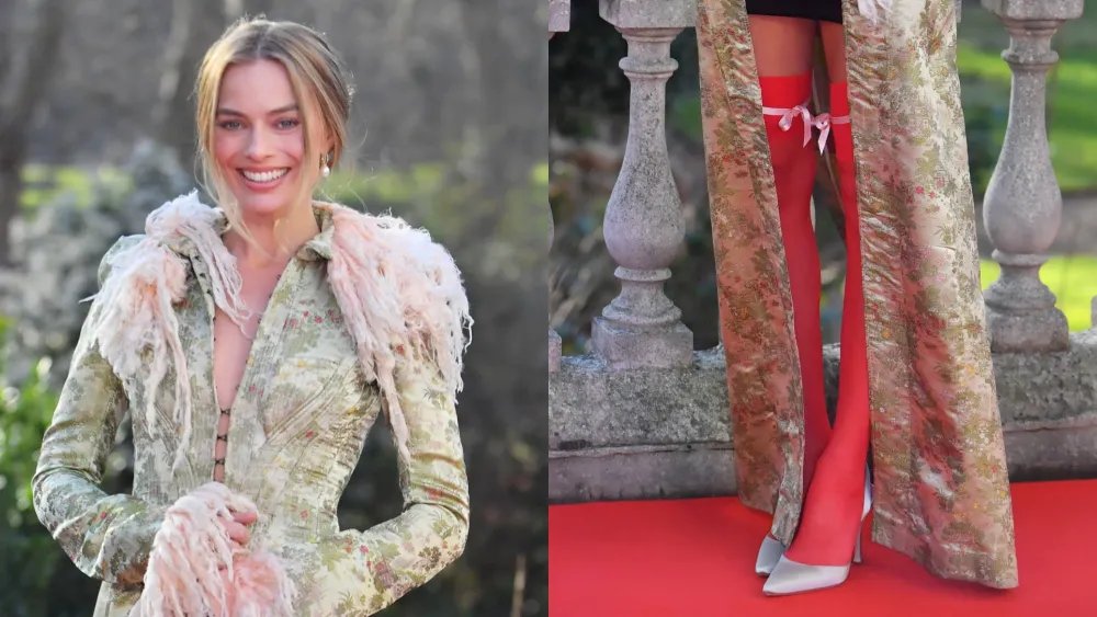 Margot Robbie Channels Romance in Manolos for ‘Wuthering Heights’ Press