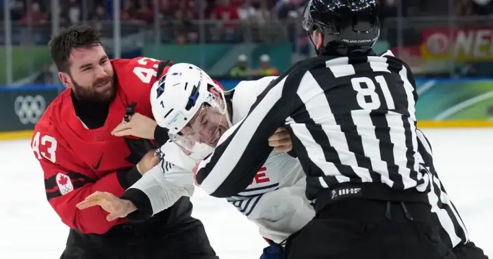 Canada’s Tom Wilson drops the gloves at Olympics – National