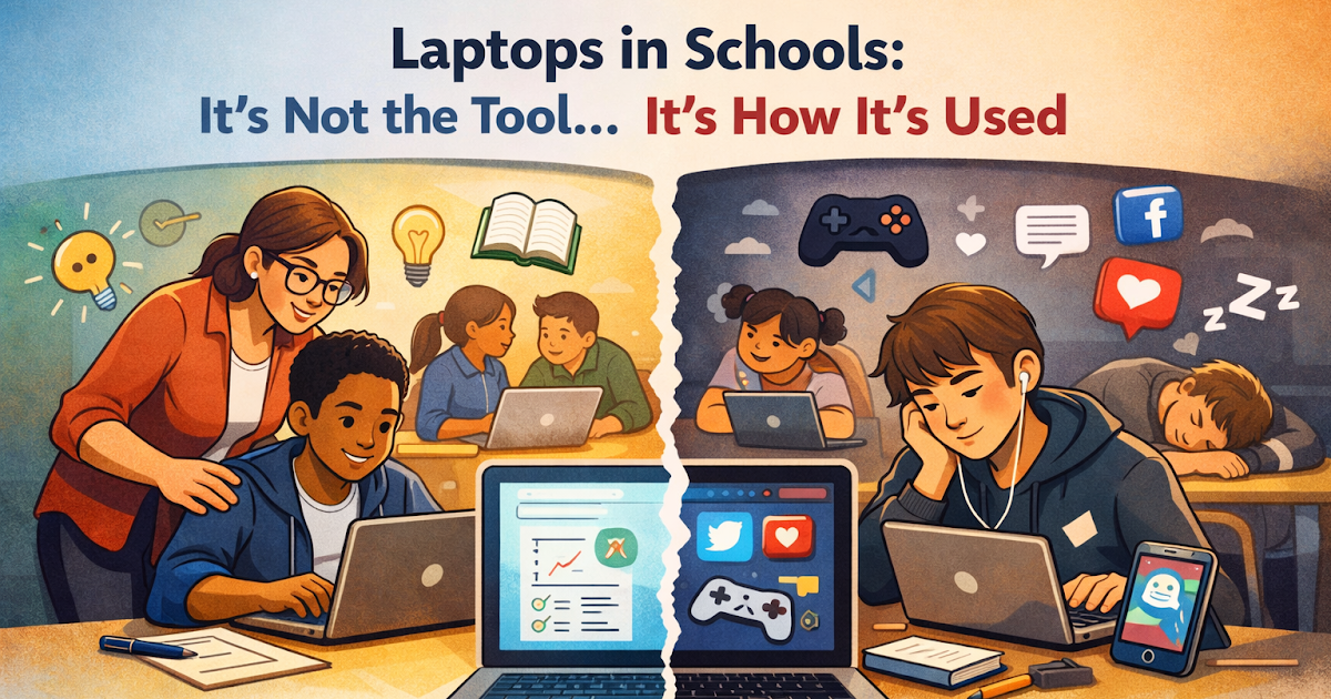 Laptops in Schools Are Not the Problem: Misuse Is