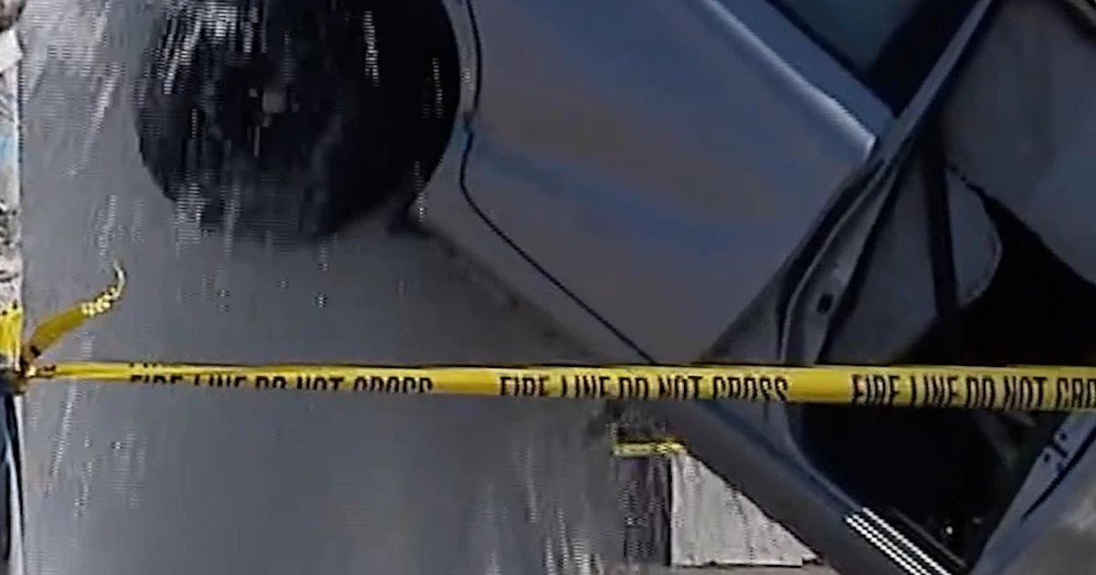 Car crashes into hydrant, sending vehicle into air