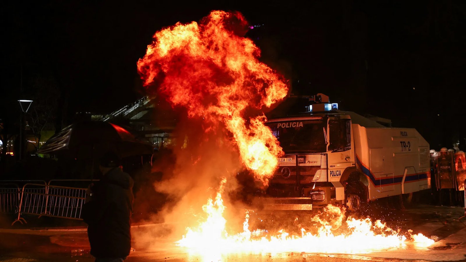 Protesters shoot fireworks at Albania prime minister’s office | Newsfeed
