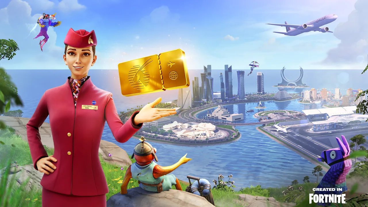 New Fortnite Island Created by Qatar Airways Gives You a Chance to Win Weekly Flight Tickets