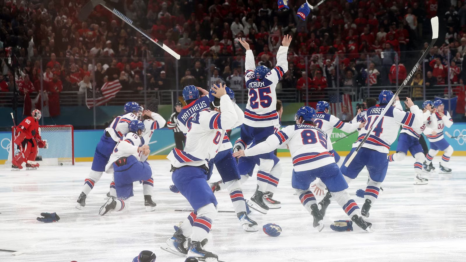 Jack Hughes scores in overtime as US beats Canada for gold at the Olympics