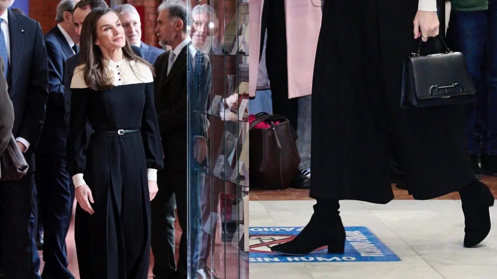 Queen Letizia Slips Into Slouchy Black Suede Boots