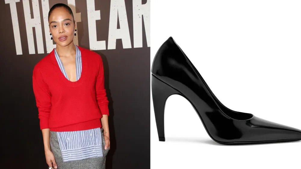 Tessa Thompson Dons Jude Pumps for ‘The Fear of 13’ New York Press Day