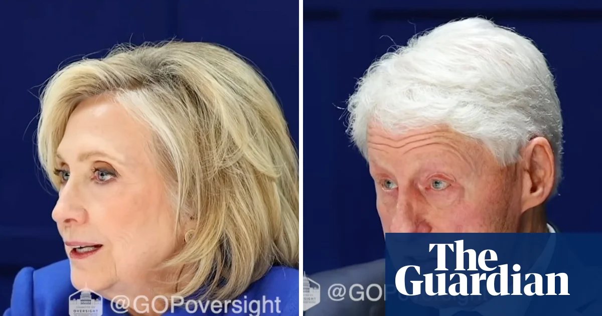 US House committee releases videos of the Clintons’ Epstein testimonies | US politics
