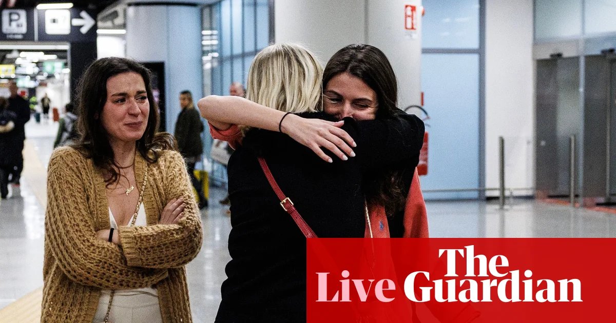 First wave of Europeans stranded by Iran conflict return home, with hundreds of thousands still left in region – Europe live | Europe