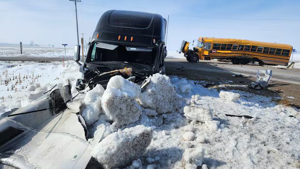 ‘The bus spun 180 degrees’ in crash that sends students to hospital