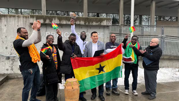 Flag raising fosters connection between Ghanaians in Prince George
