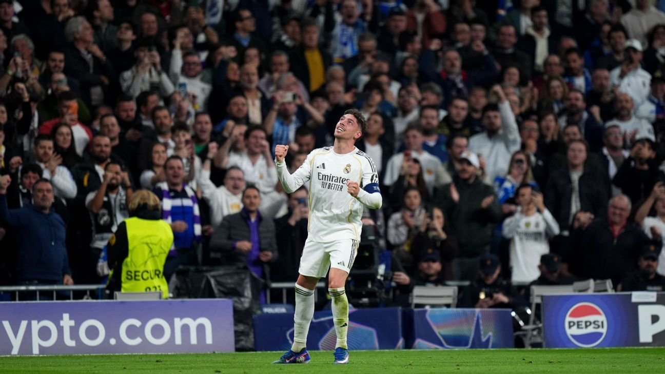 Valverde’s hat trick steals the show as Madrid dominate Man City