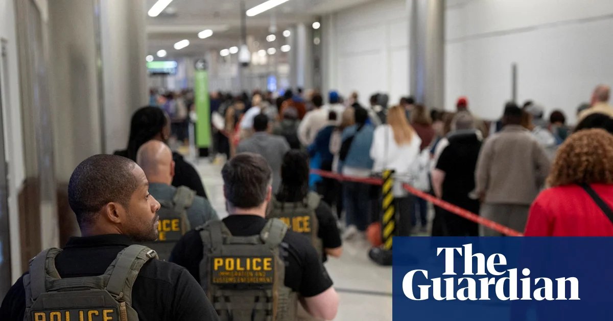 TSA lines stretch for hours as Trump deploys ICE agents to US airports | ICE (US Immigration and Customs Enforcement)