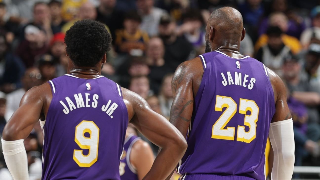 LeBron, Bronny James become first father-son duo to record assist to each other