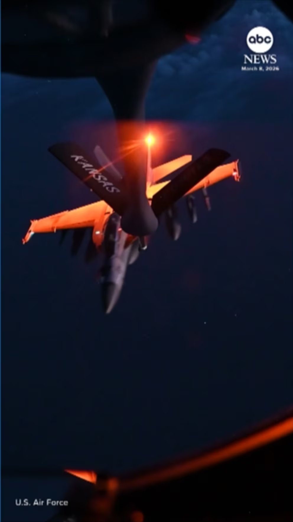 WATCH:  US Navy jet refuels amid Operation Epic Fury