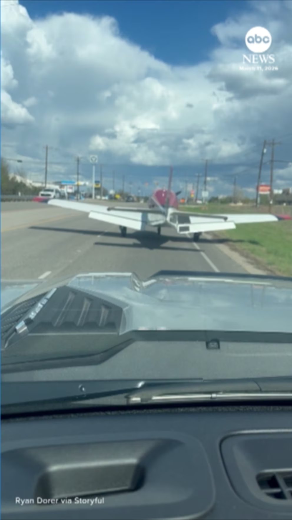 WATCH:  Small plane lands on Texas highway