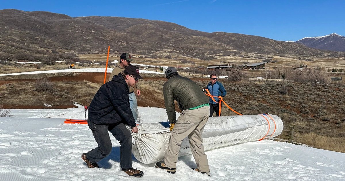 Ski resorts try ‘snow farming’ to save manmade snow for next year