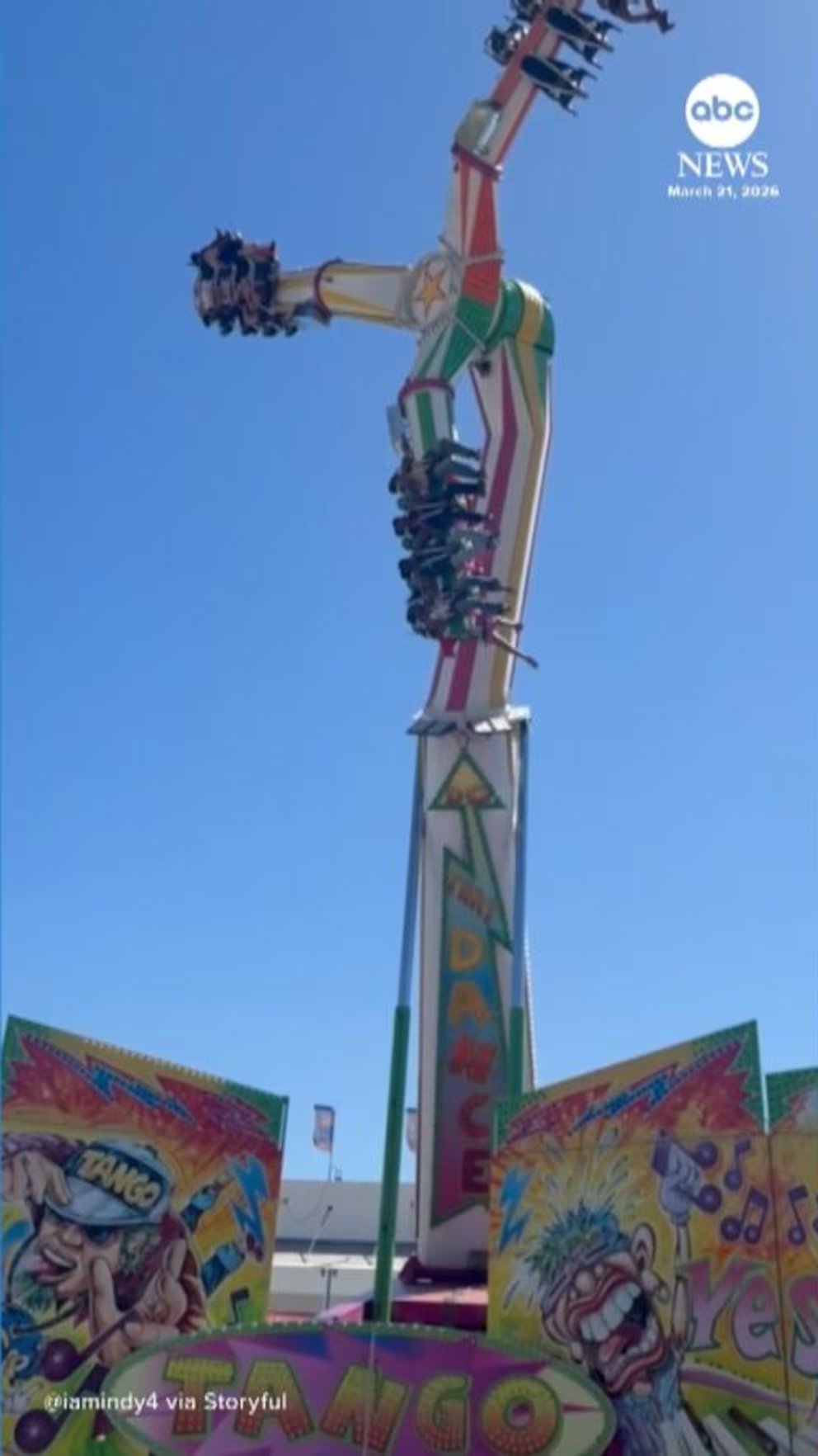 WATCH:  Passengers stuck in mid-air as carnival ride stalls in Texas