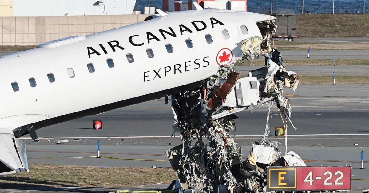 Air Canada LaGuardia passengers injured after crash are still in the hospital as wreckage is removed