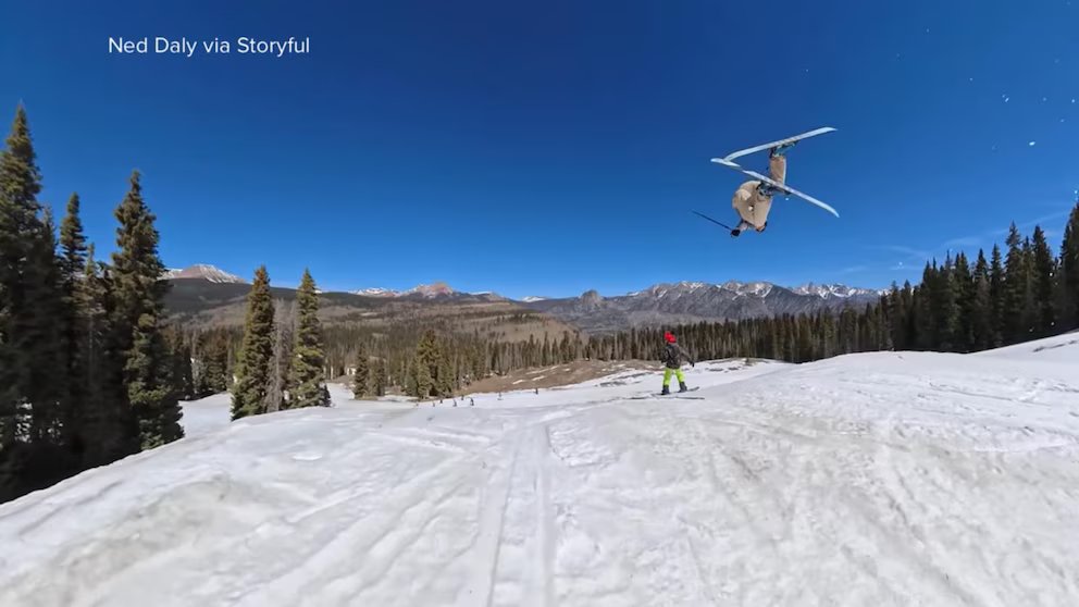 WATCH: Video shows Colorado skier narrowly misses hitting child during air stunt