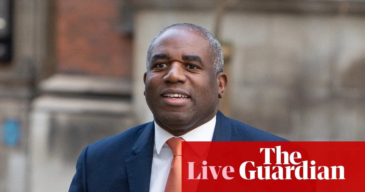 RAF jets could legally strike Iran’s missile bases, says David Lammy – UK politics live | Politics