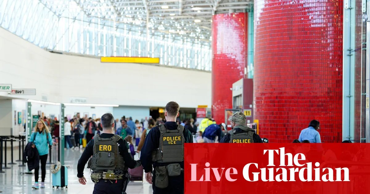 Airport congestion eases as TSA workers receive backpay but record DHS shutdown drags on – US politics live | US news