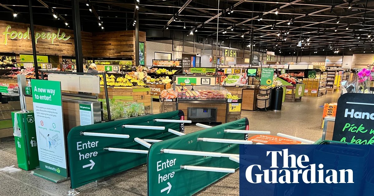 Woolworths shoppers concerned new anti-theft gates may trap them and hit their children | Woolworths
