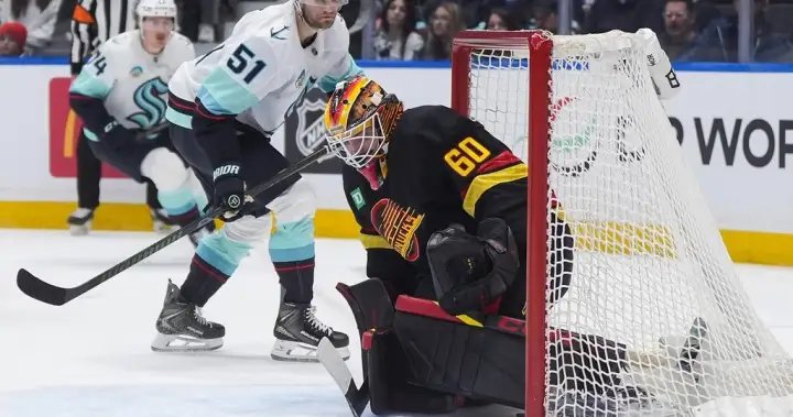 McMann scores two, Kraken thump Canucks 5-2