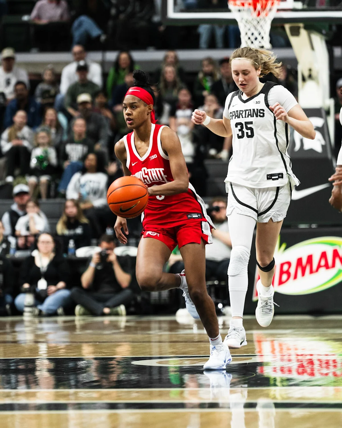 No. 13 Ohio State women humble No. 15 Michigan State at home, win 87-68