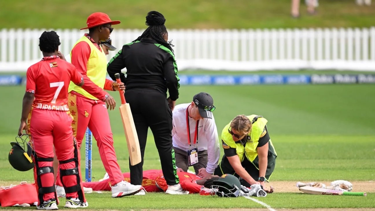 Zimbabwe batter Ndhlovu ruled out of third ODI against New Zealand after concussion scare