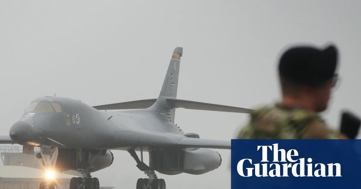 Four US bombers land at RAF base in UK after warning of surge in strikes on Iran | US-Israel war on Iran