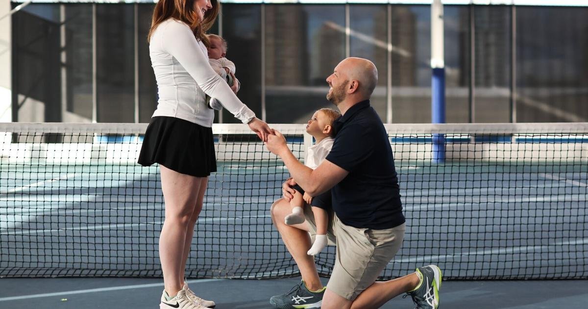 This Toronto couple spent so much time at their fitness club, they got engaged on the court
