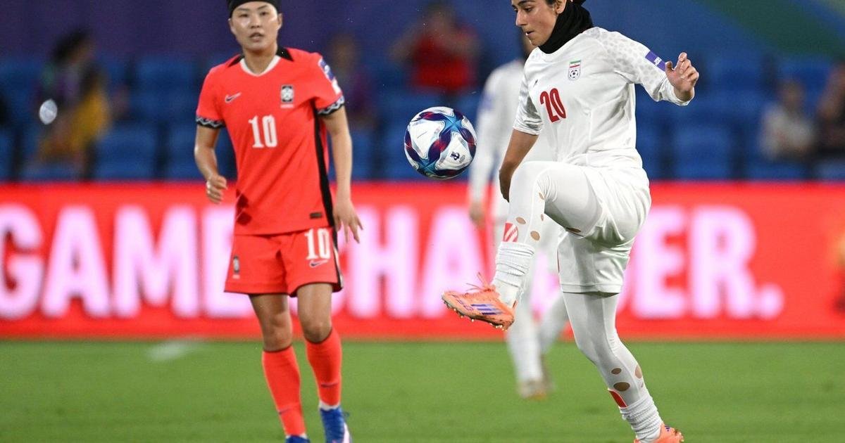 Iran player Sara Didar holds back tears responding to a war-related question at Women’s Asian Cup
