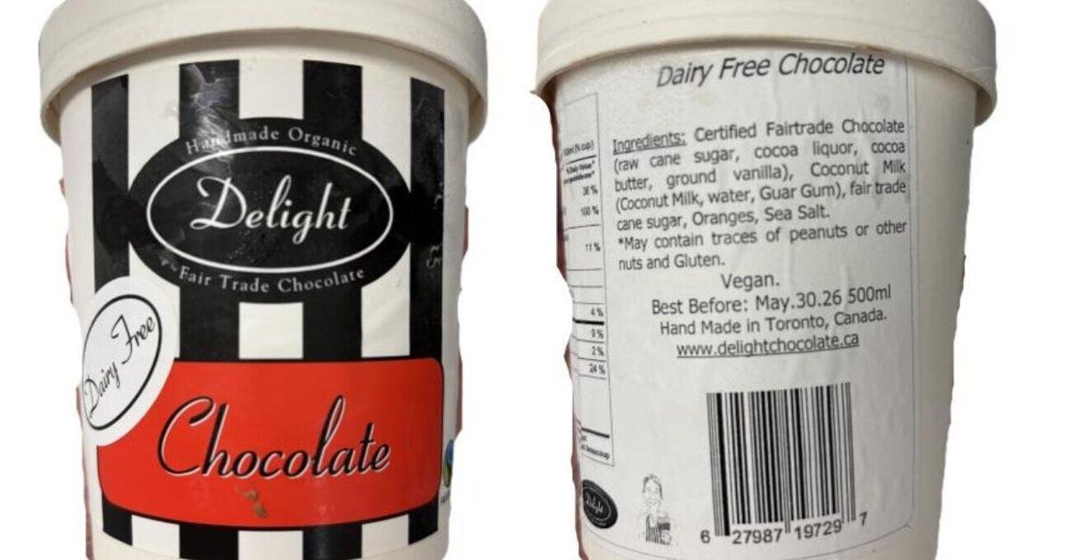 Vegan ice cream recalled in Ontario for undeclared milk