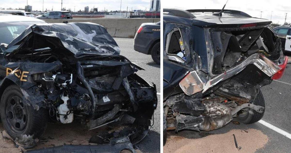 SIU clears OPP officer after cruiser slammed into broken down vehicle on Hwy. 400, injuring two people