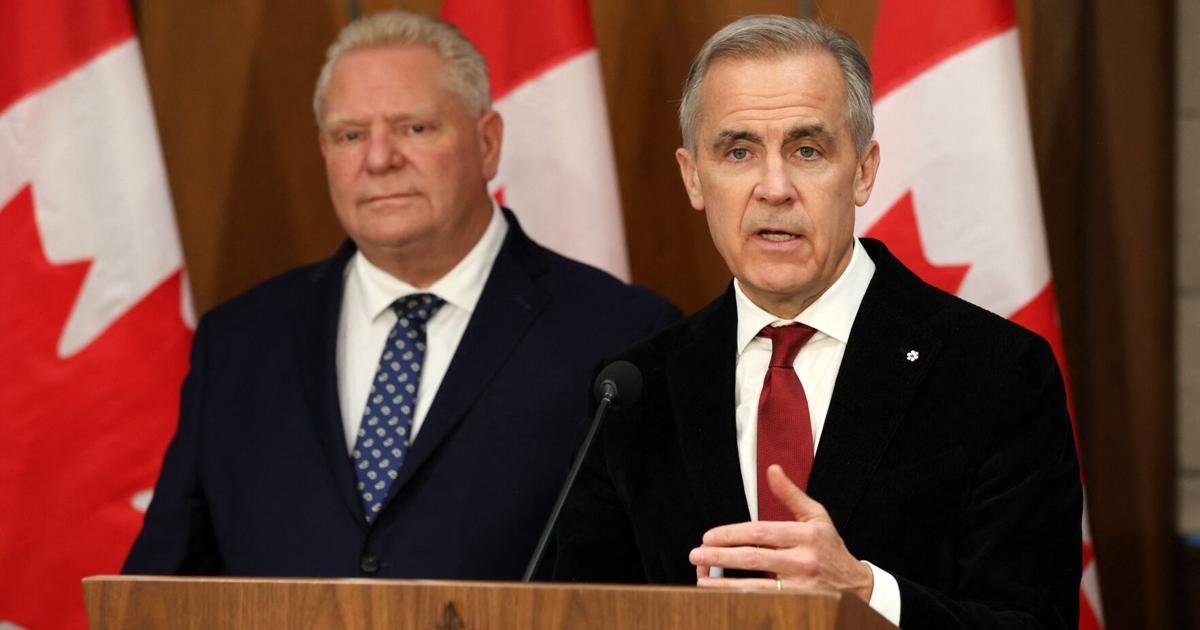 Mark Carney, Doug Ford to cut development charges by up to 50 per cent to boost housing construction