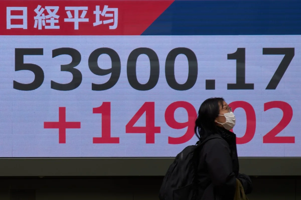 Asian shares are mixed and US futures slip as Brent hovers above $100 a barrel
