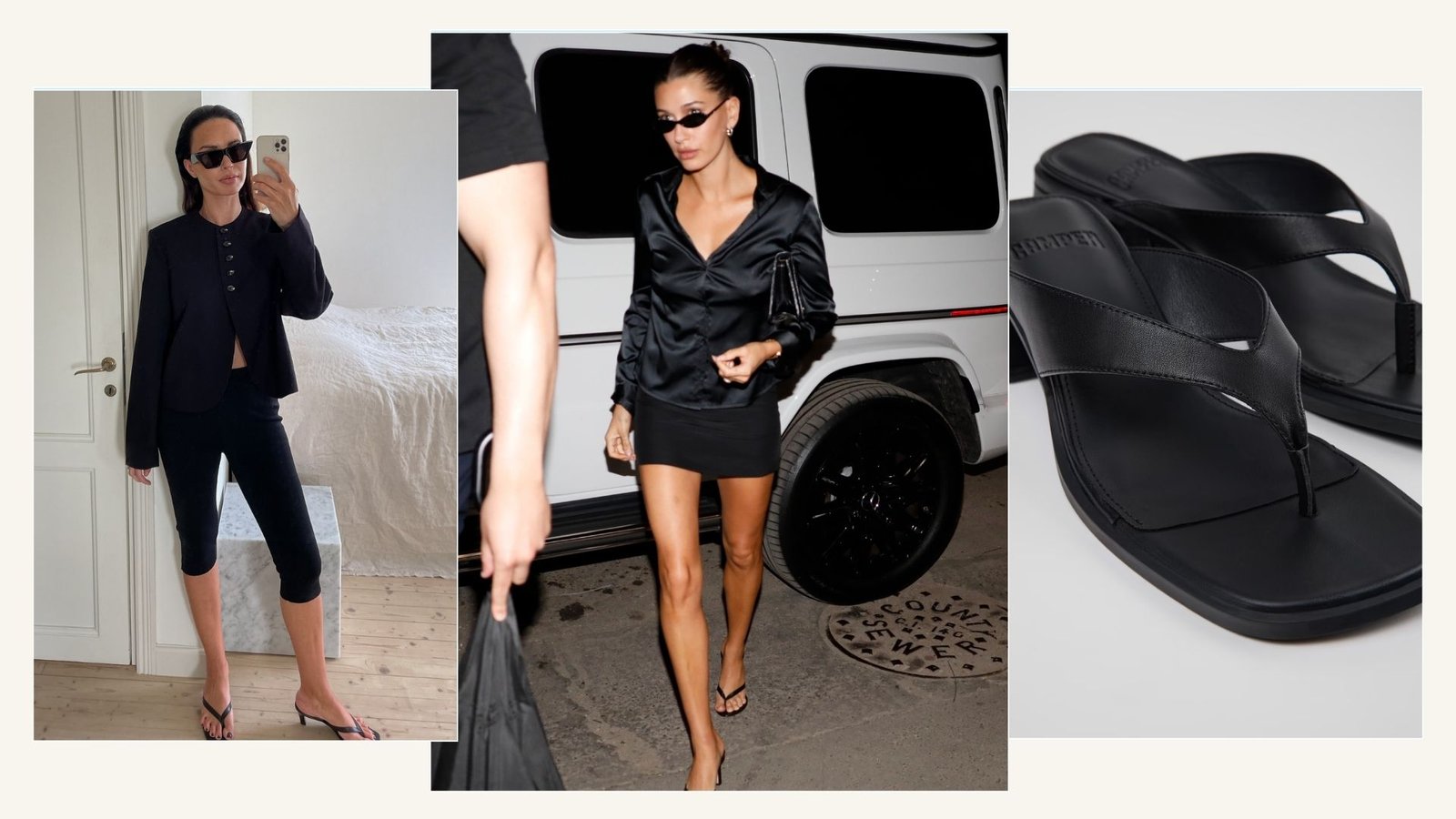 Hailey Bieber Just Wore the Heeled-Flip-Flop Trend