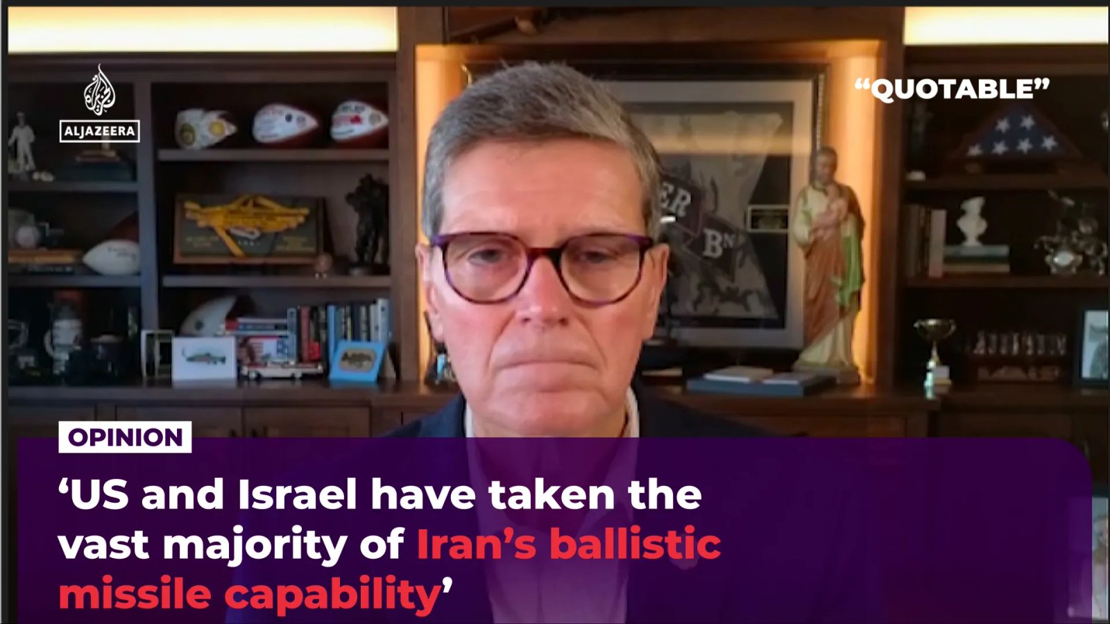 ‘US and Israel have taken majority of Iran’s ballistic missile capability’