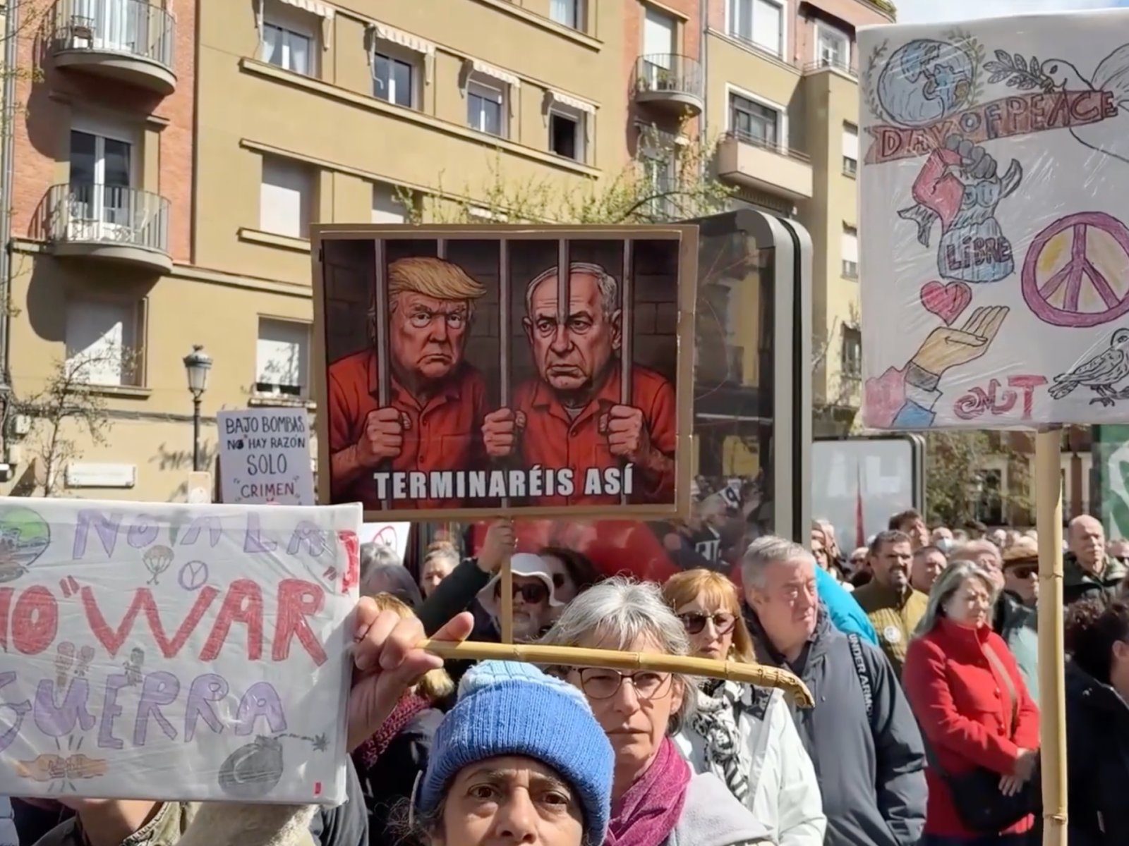 Thousands in Madrid protest ‘forgotten’ Gaza, warn Iran war may spiral into | Protests