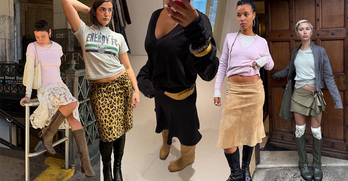 Not Flats—Chic People Are Wearing Skirts With This Unexpected Shoe Trend