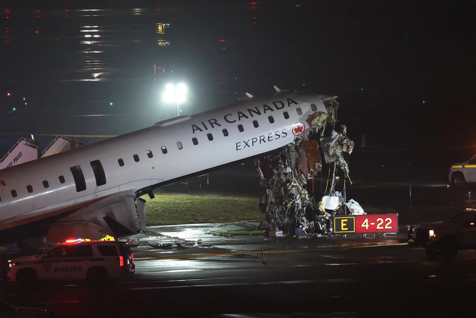 LaGuardia Airport shut down after plane collides with fire truck