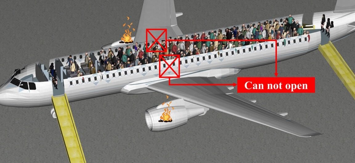 What’s the best cabin layout for aircraft evacuation?