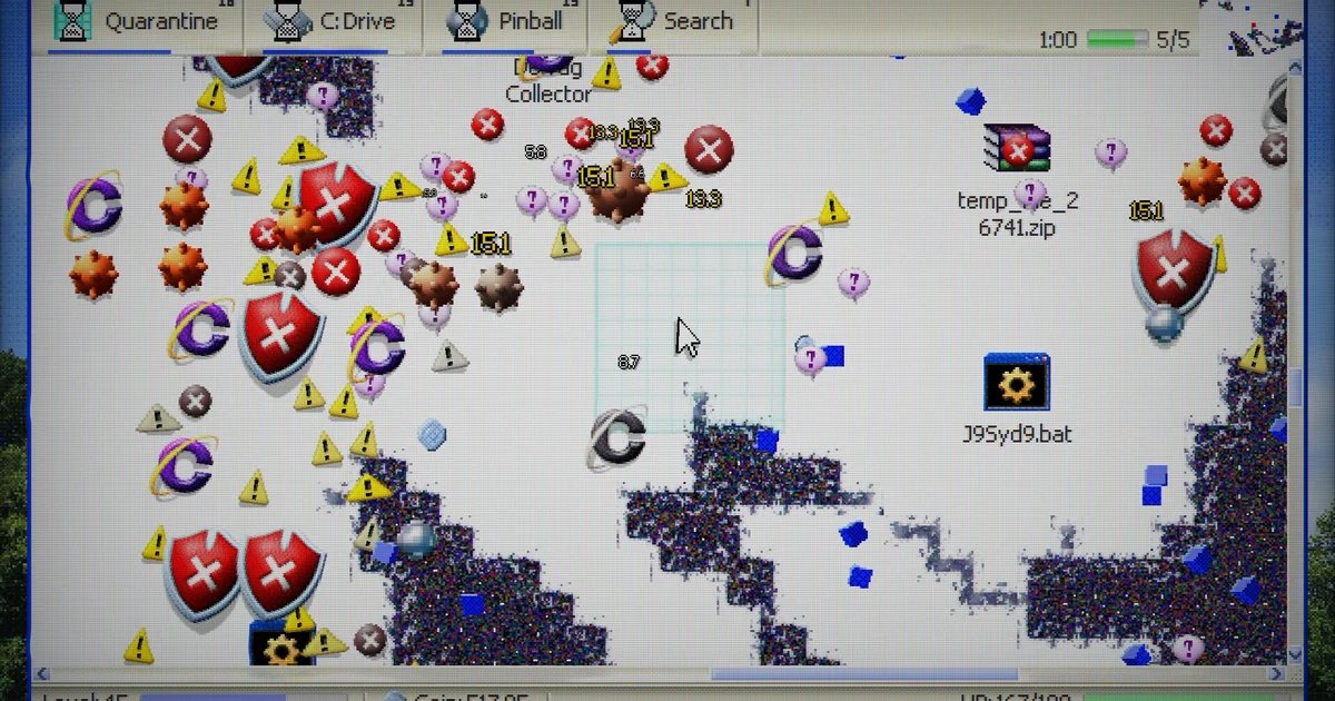 Antivirus Survivors 2003 Professional is a charming 2000s, Windows XP take on the Vampire Survivors formula