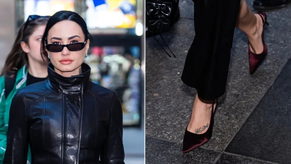 Demi Lovato Cuts Through Midtown in Satin Slingbacks