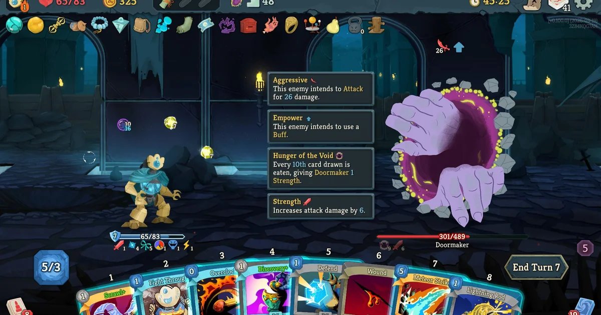 New Slay The Spire 2 patch will “make infinites harder to achieve” by letting the Doormaker eat your cards, amongst other surprises