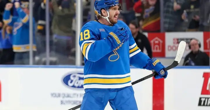 Blues rally from 2-0, beat Oilers 3-2 on OT goal with 9 seconds left – Edmonton