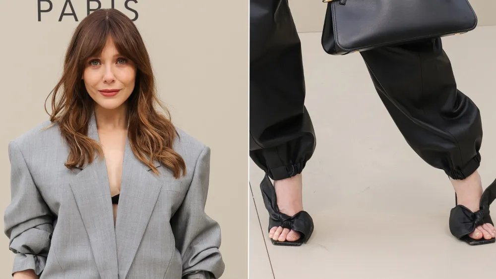 Elizabeth Olsen Repeats Givenchy’s Bow Mules in Paris