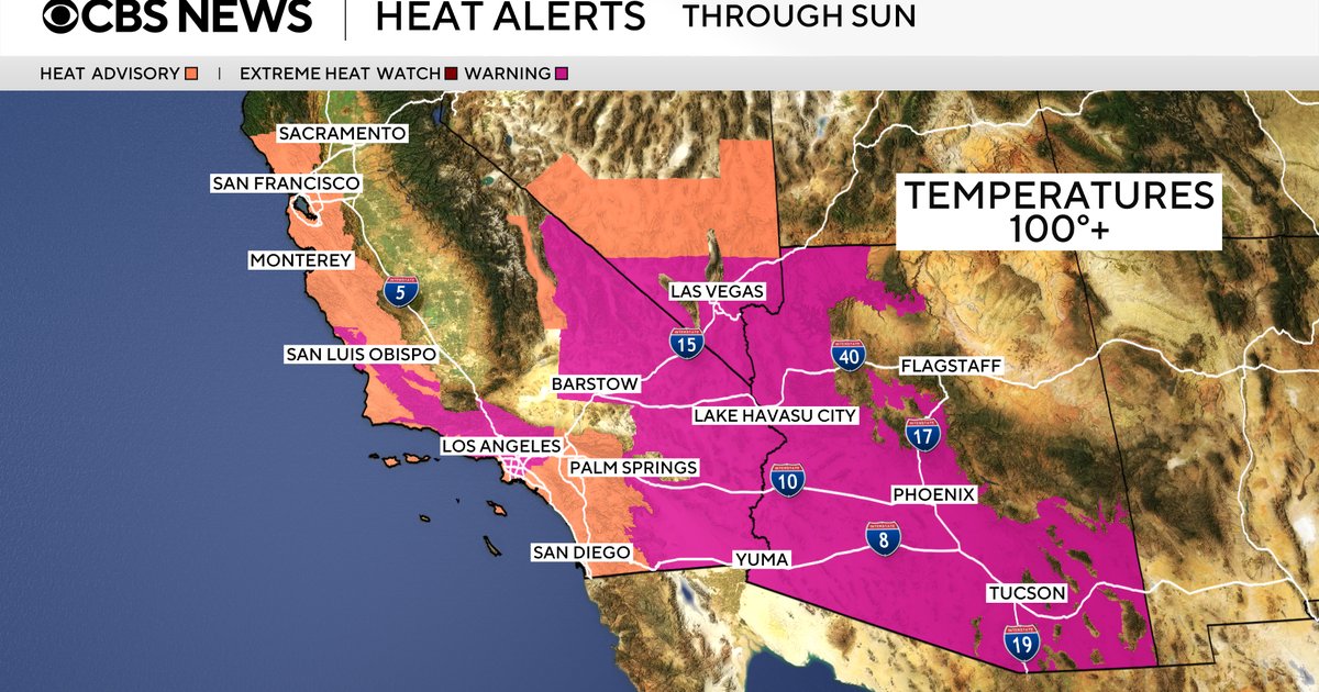 Maps show forecast for extreme heat wave scorching the West